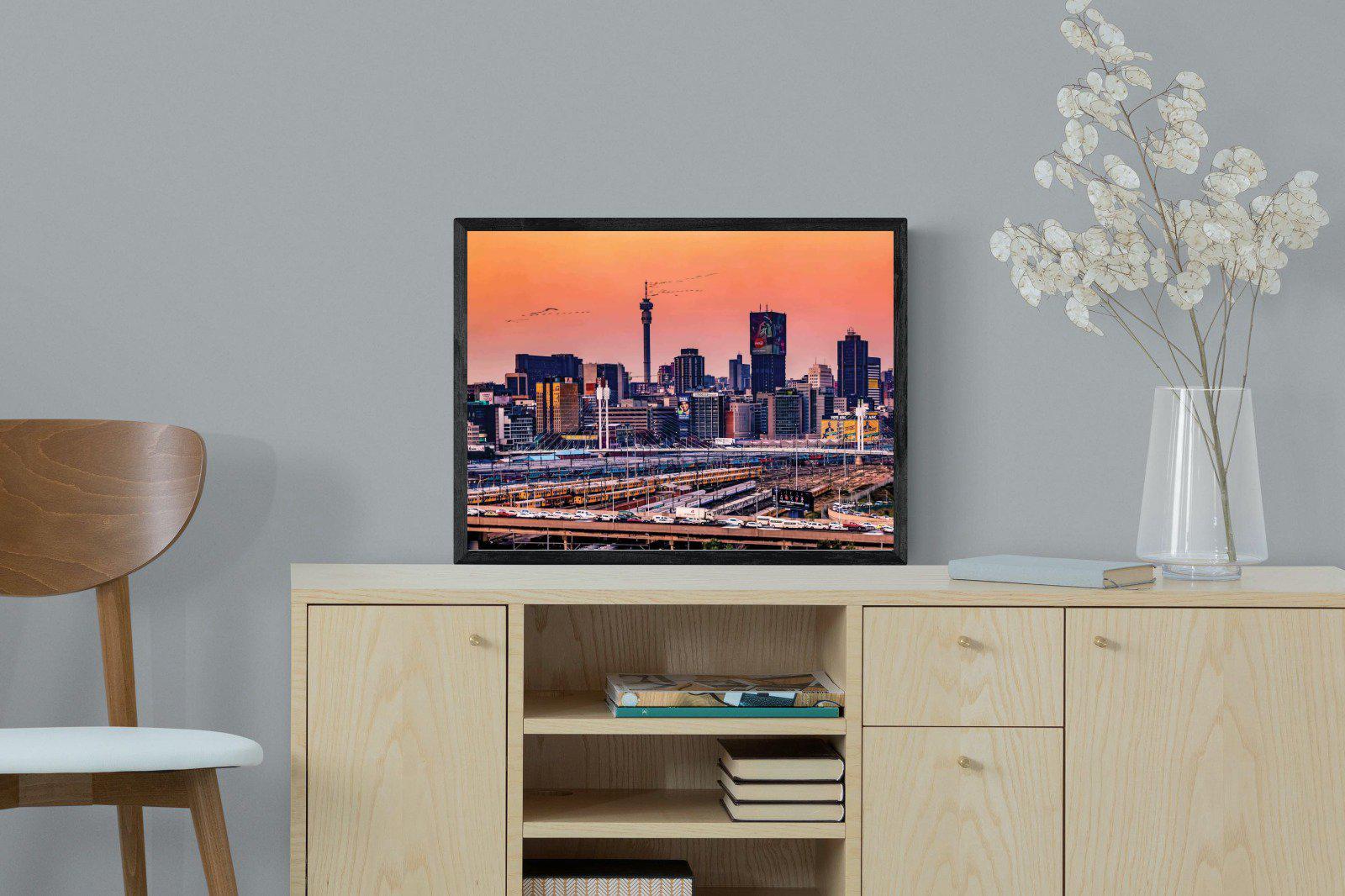City of Gold-Wall_Art-60 x 45cm-Mounted Canvas-Black-Pixalot