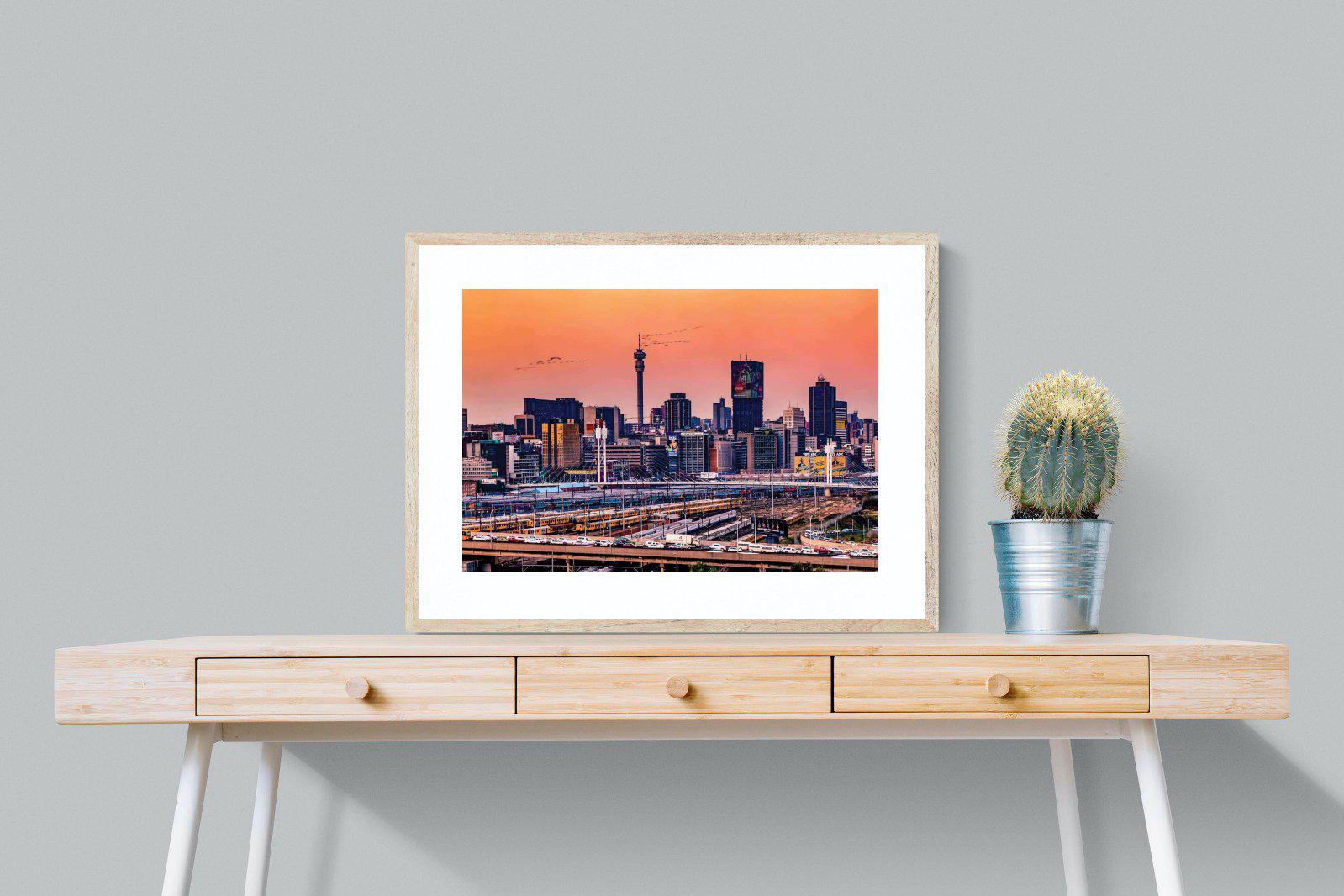 City of Gold-Wall_Art-80 x 60cm-Framed Print-Wood-Pixalot