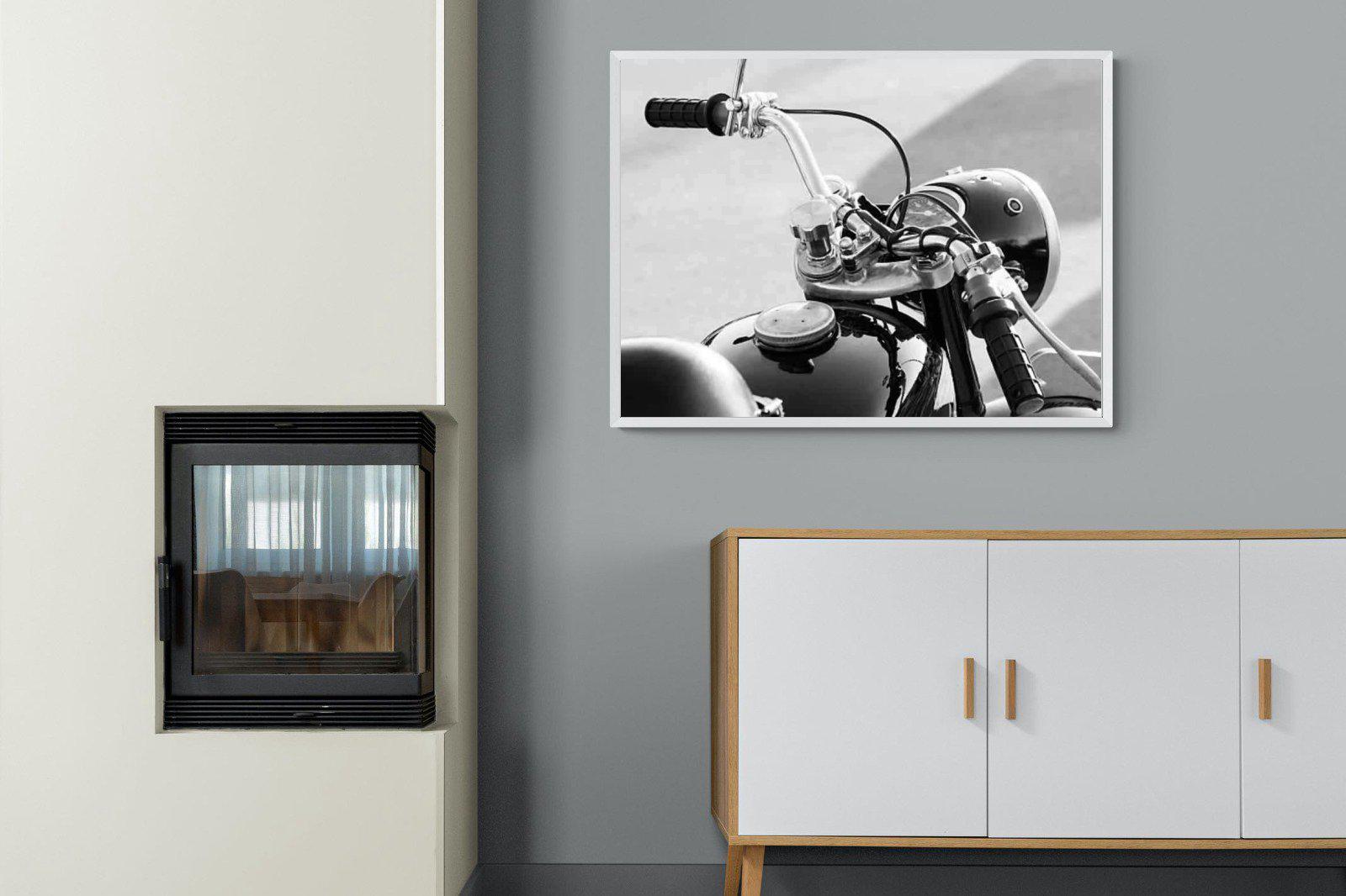 Classic Bike-Wall_Art-100 x 75cm-Mounted Canvas-White-Pixalot