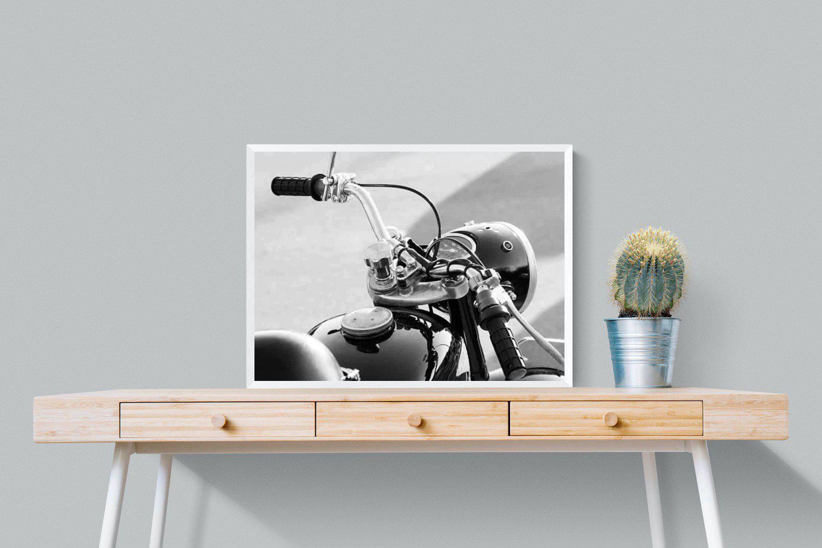 Classic Bike-Wall_Art-80 x 60cm-Mounted Canvas-White-Pixalot