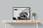 Classic Bike-Wall_Art-80 x 60cm-Mounted Canvas-Black-Pixalot