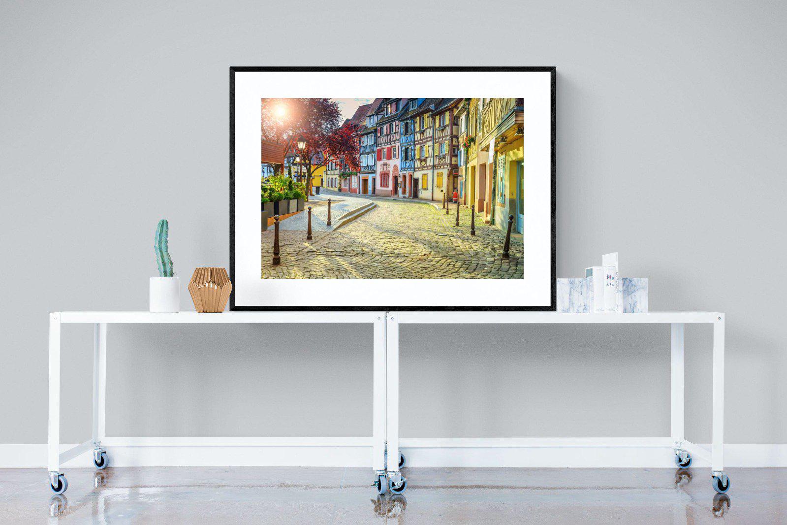 Cobbles-Wall_Art-120 x 90cm-Framed Print-Black-Pixalot