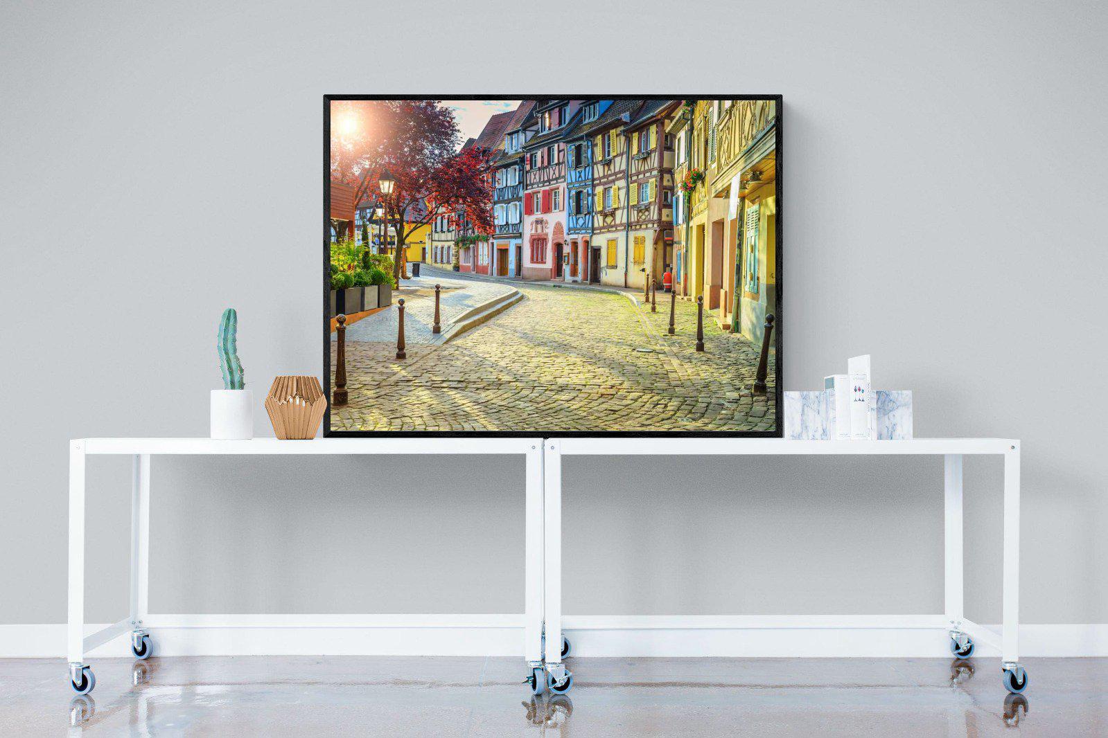 Cobbles-Wall_Art-120 x 90cm-Mounted Canvas-Black-Pixalot