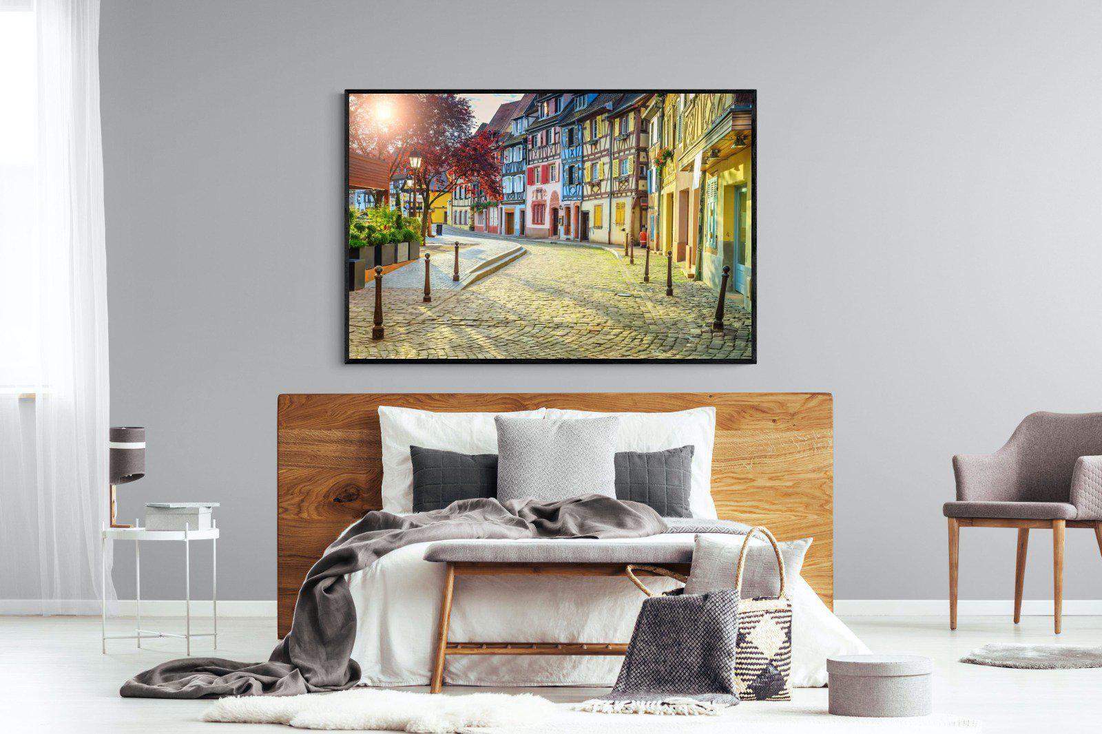 Cobbles-Wall_Art-150 x 100cm-Mounted Canvas-Black-Pixalot