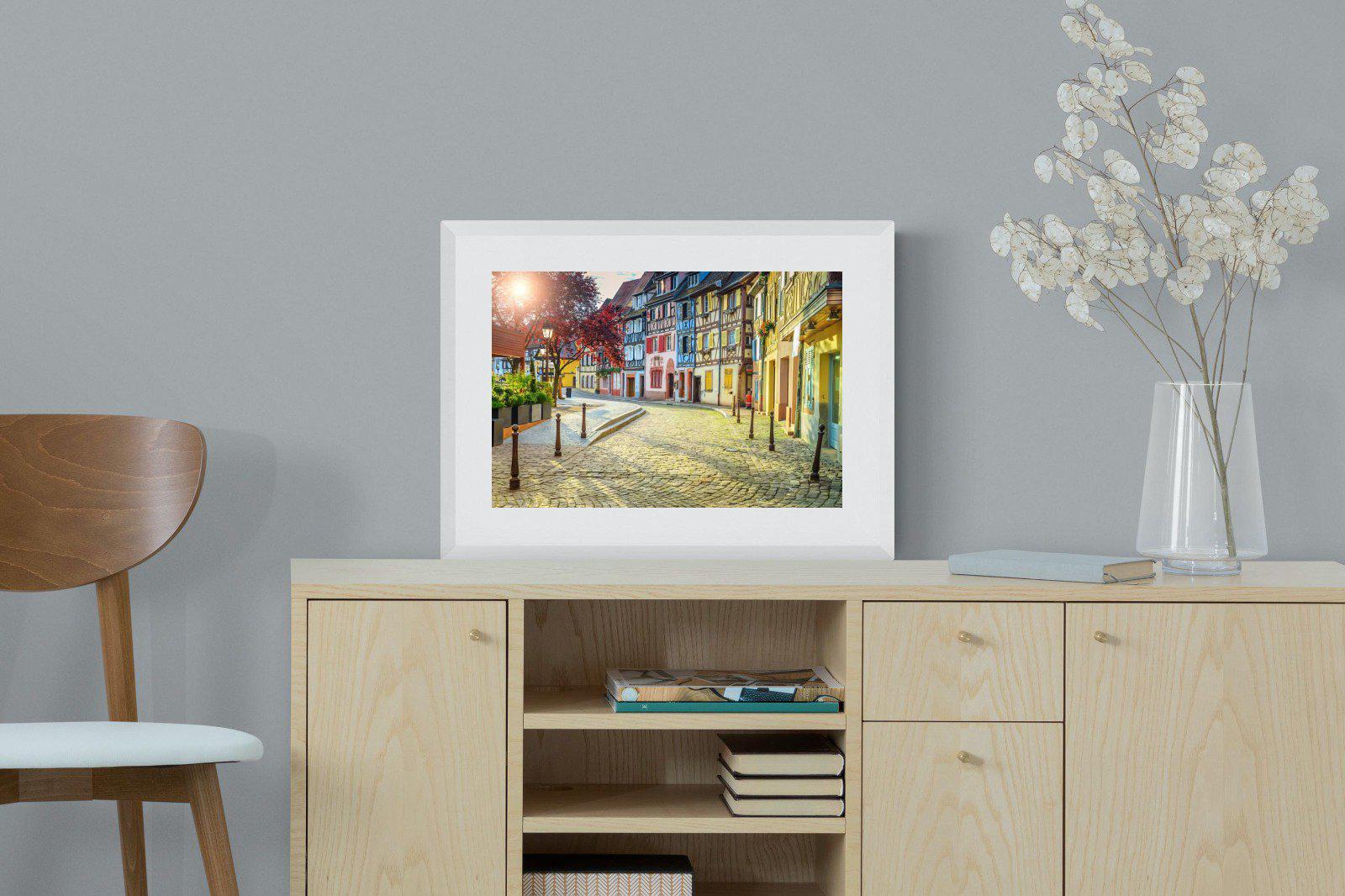 Cobbles-Wall_Art-60 x 45cm-Framed Print-White-Pixalot