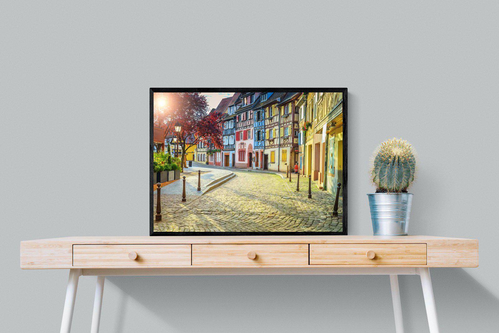 Cobbles-Wall_Art-80 x 60cm-Mounted Canvas-Black-Pixalot