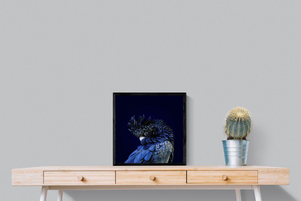 Cockatoo-Wall_Art-50 x 50cm-Mounted Canvas-Black-Pixalot