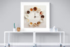 Coffee O'Clock-Wall_Art-120 x 120cm-Framed Print-White-Pixalot