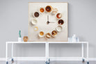 Coffee O'Clock-Wall_Art-120 x 120cm-Mounted Canvas-Wood-Pixalot