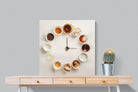 Coffee O'Clock-Wall_Art-80 x 80cm-Mounted Canvas-No Frame-Pixalot