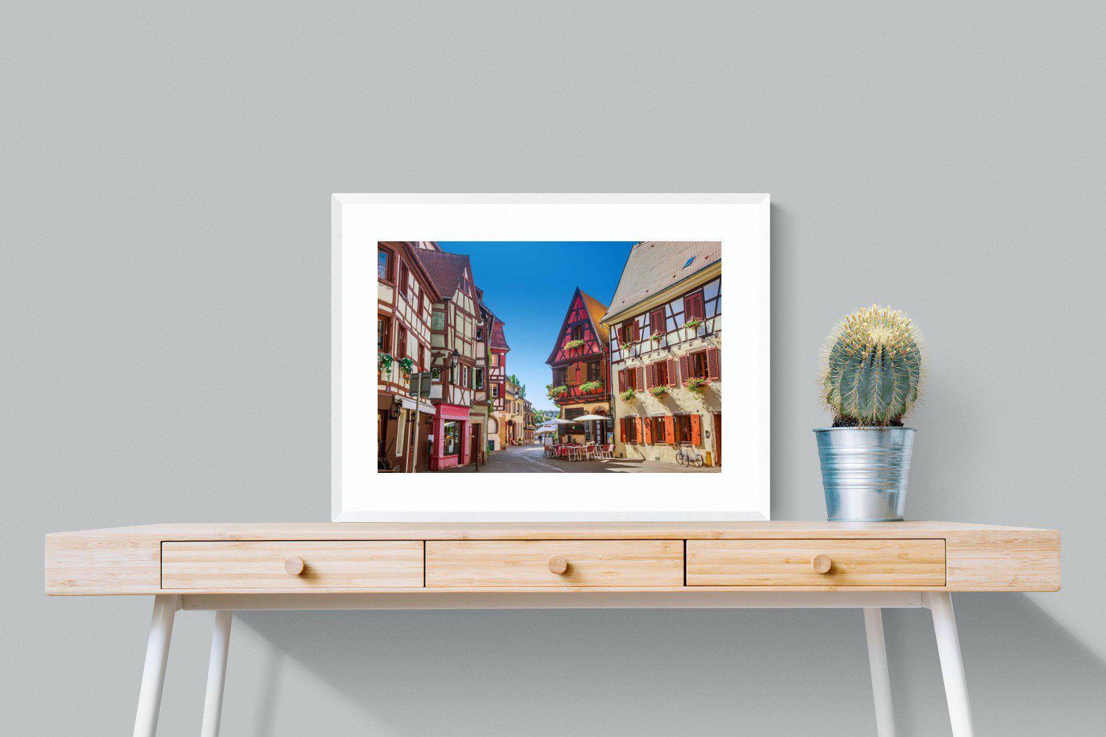 Colmar-Wall_Art-80 x 60cm-Framed Print-White-Pixalot