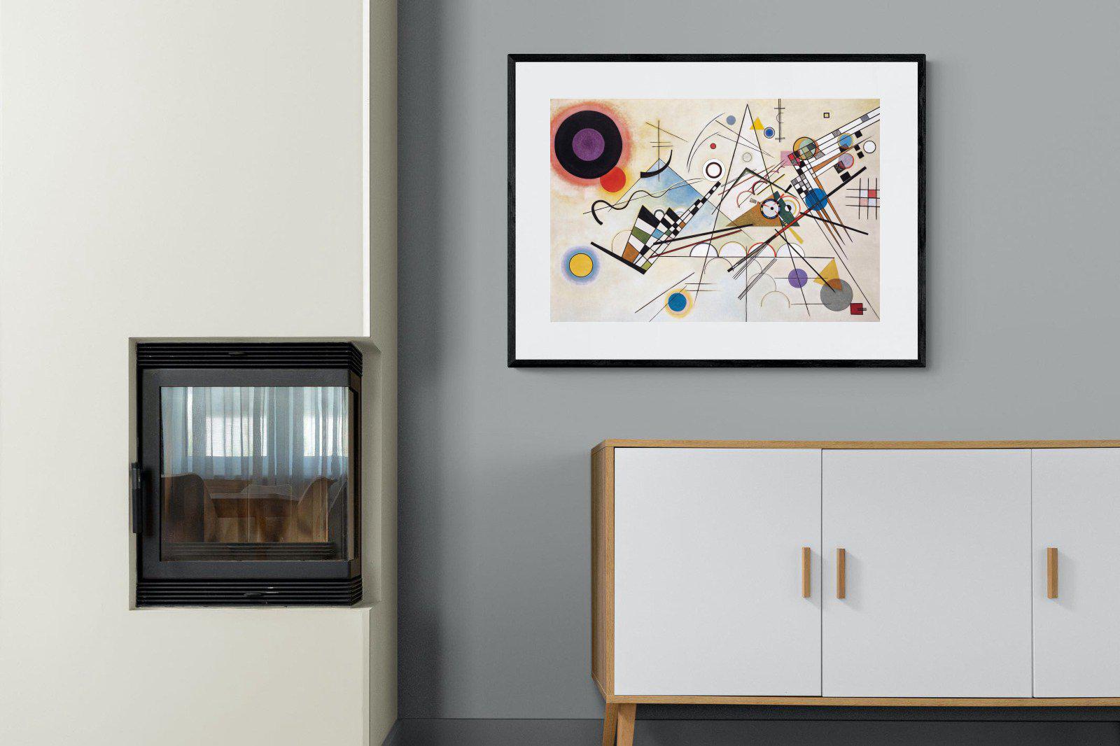 Composition VIII-Wall_Art-100 x 75cm-Framed Print-Black-Pixalot