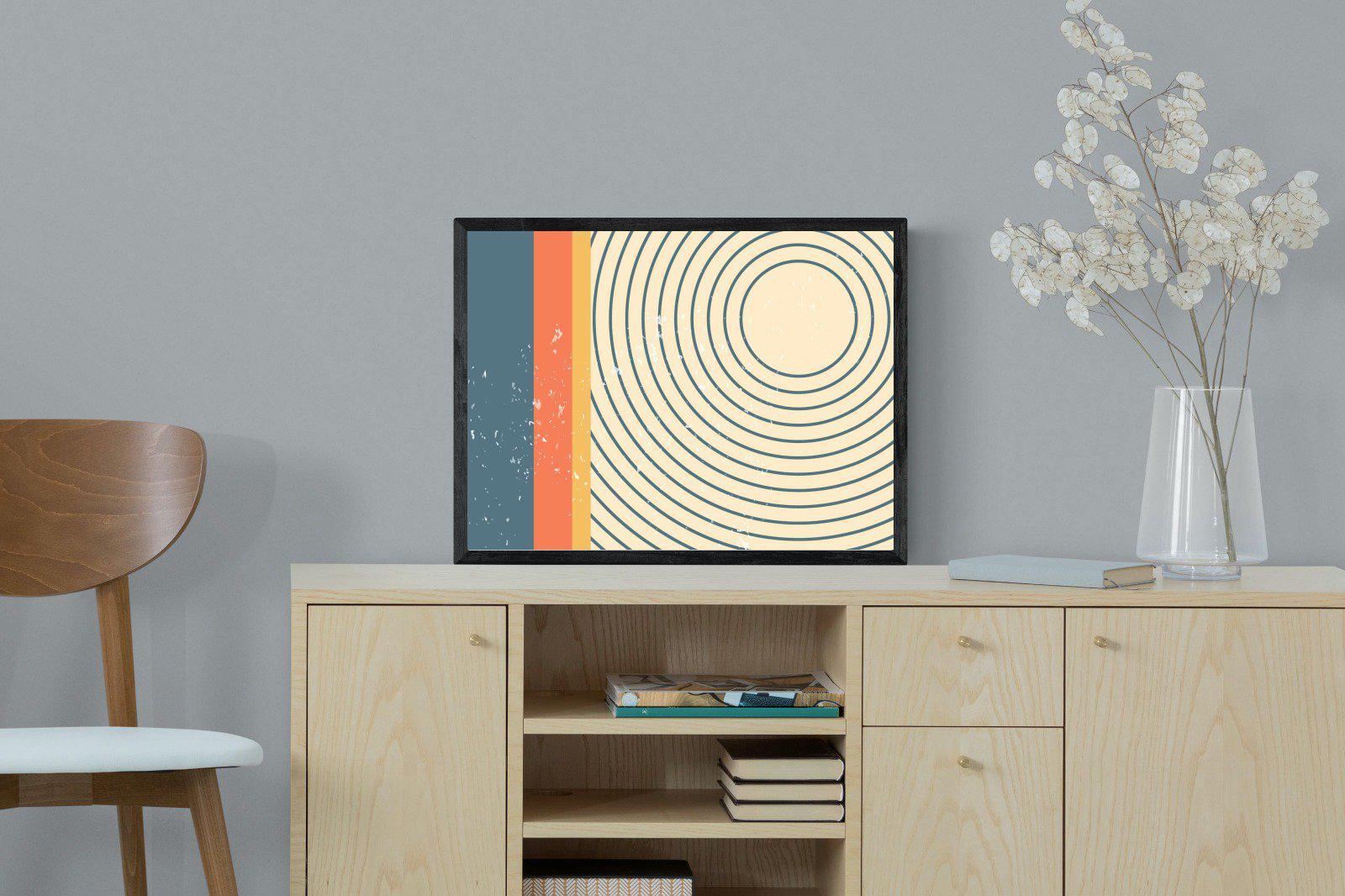 Concentric-Wall_Art-60 x 45cm-Mounted Canvas-Black-Pixalot