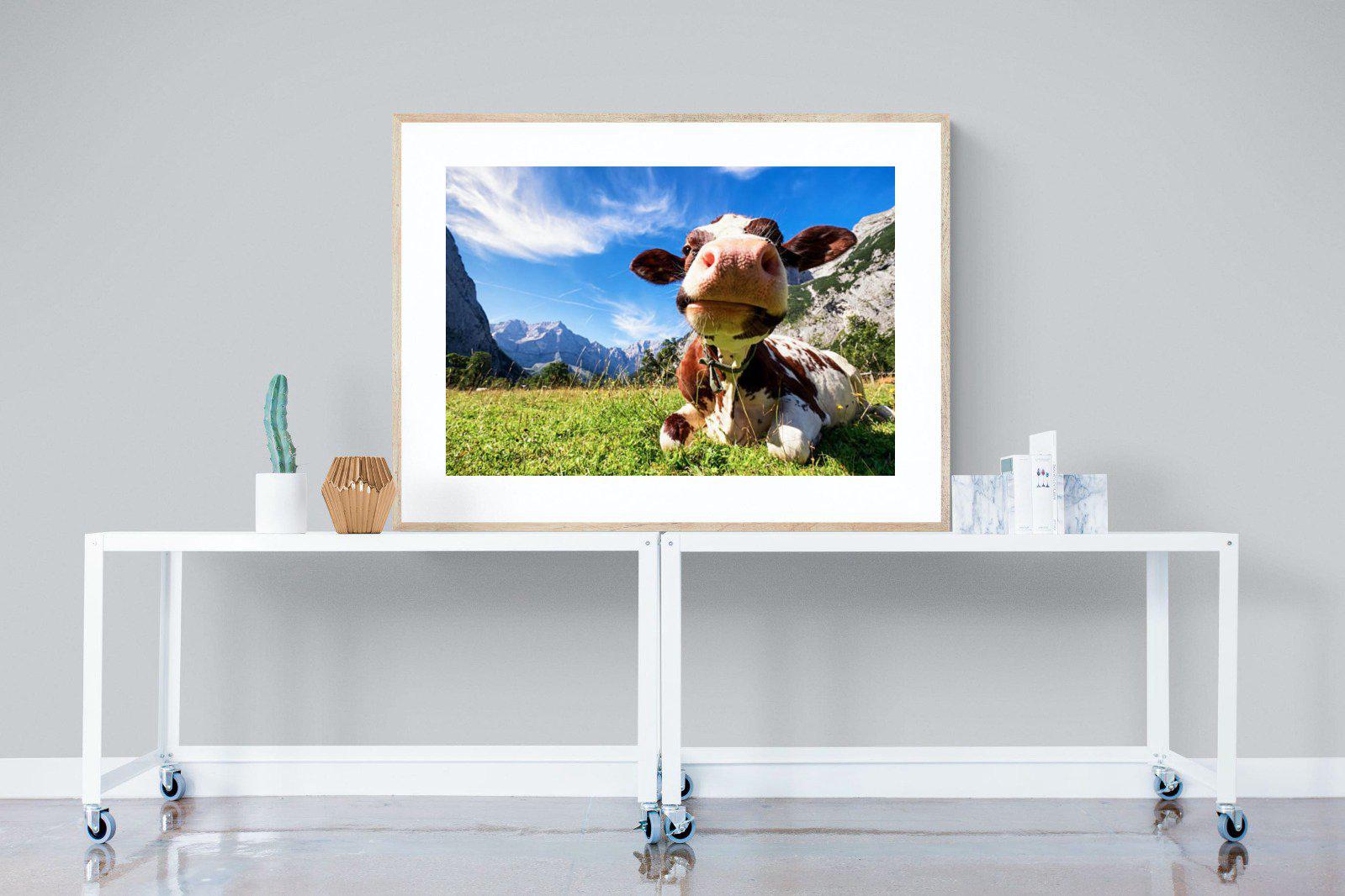 Cow-Wall_Art-120 x 90cm-Framed Print-Wood-Pixalot