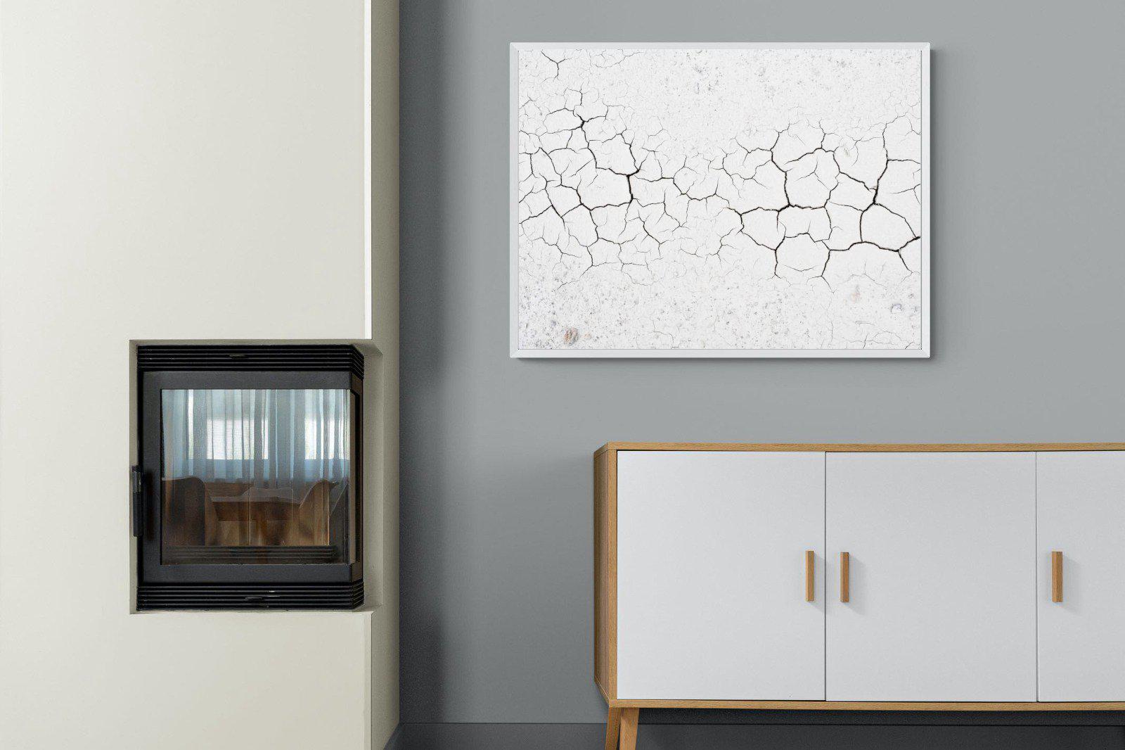 Cracked Earth-Wall_Art-100 x 75cm-Mounted Canvas-White-Pixalot