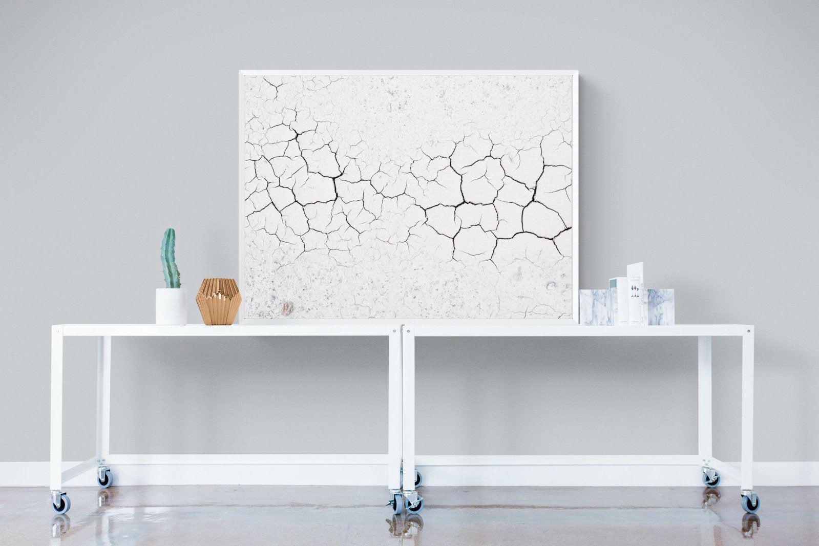Cracked Earth-Wall_Art-120 x 90cm-Mounted Canvas-White-Pixalot