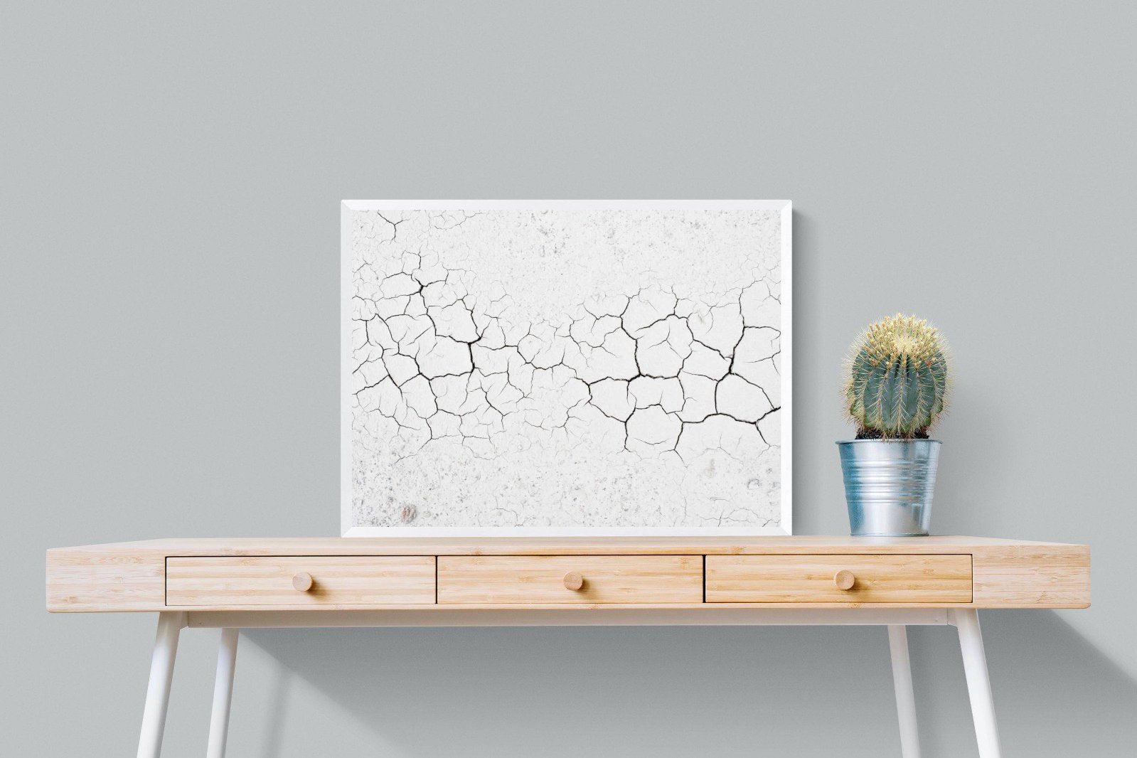 Cracked Earth-Wall_Art-80 x 60cm-Mounted Canvas-White-Pixalot