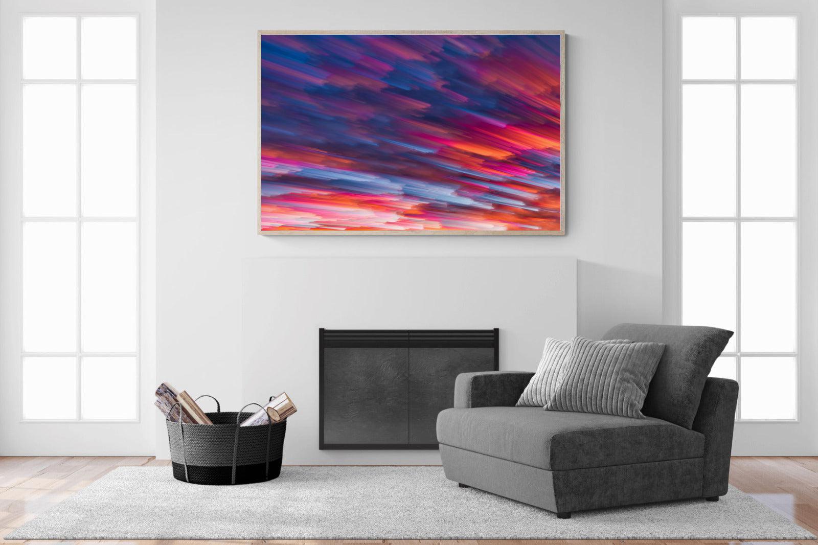 Crimson Sunset-Wall_Art-150 x 100cm-Mounted Canvas-Wood-Pixalot