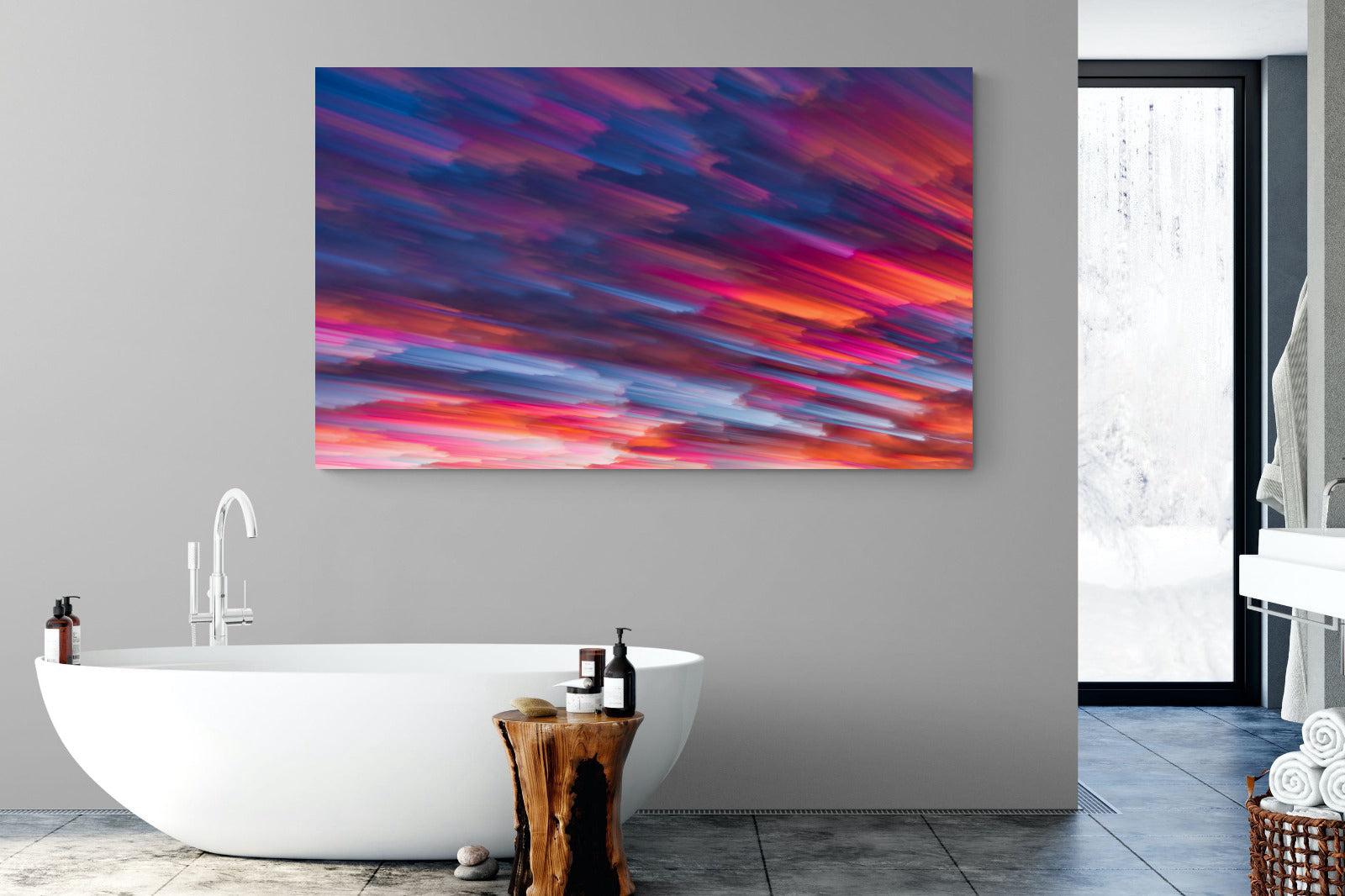 Crimson Sunset-Wall_Art-180 x 110cm-Mounted Canvas-No Frame-Pixalot