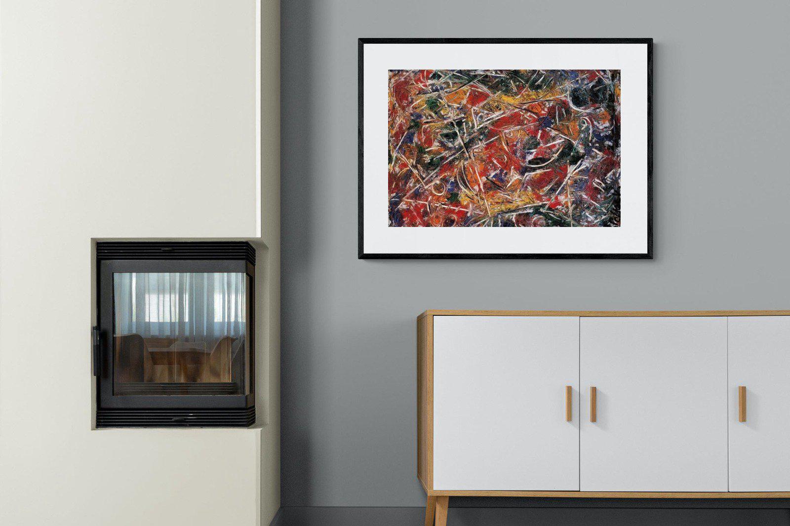 Croaking Movement-Wall_Art-100 x 75cm-Framed Print-Black-Pixalot