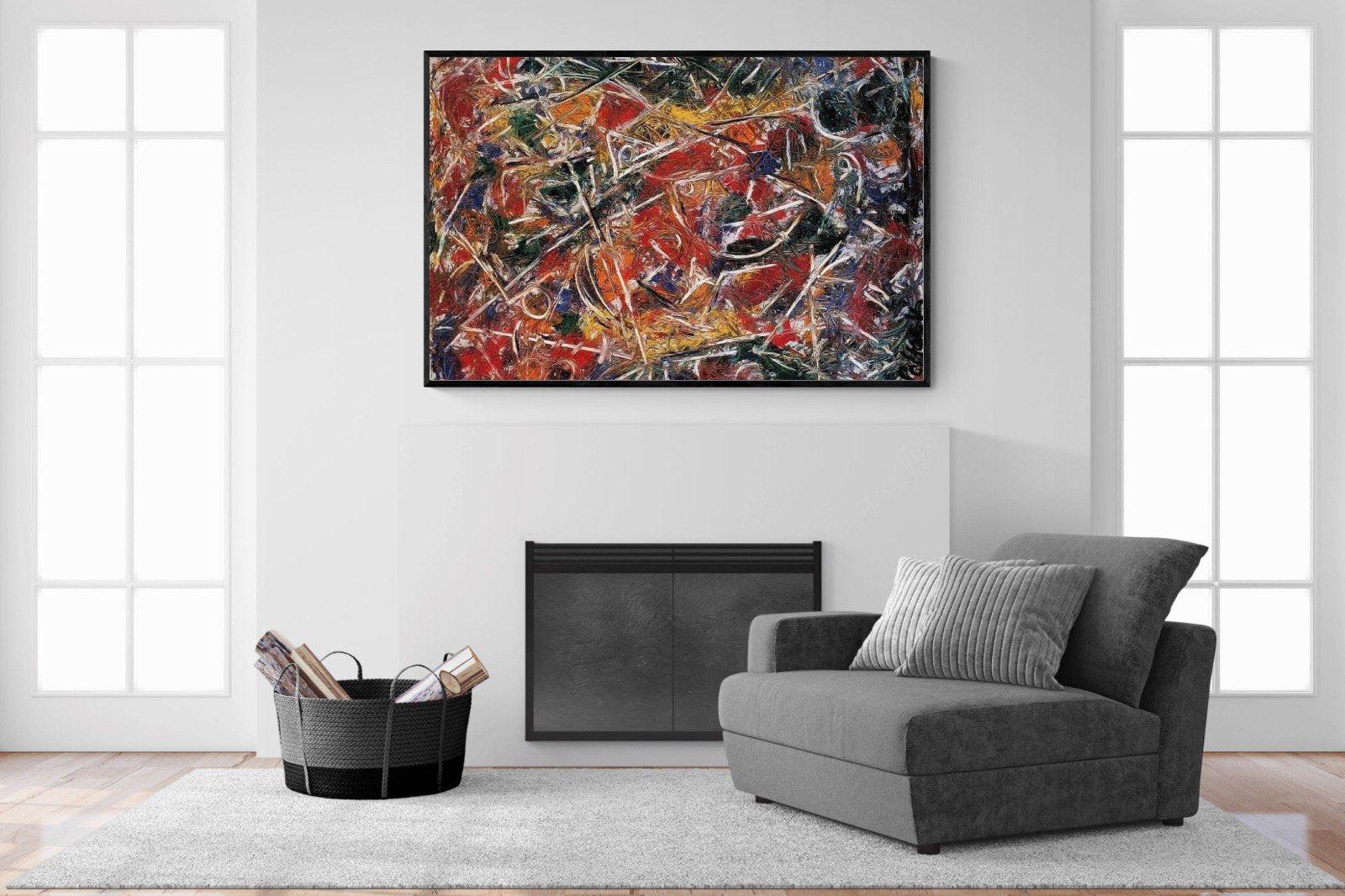 Croaking Movement-Wall_Art-150 x 100cm-Mounted Canvas-Black-Pixalot