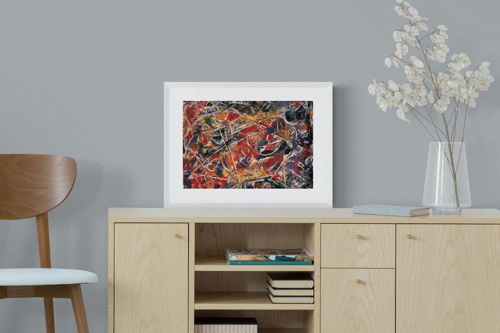 Croaking Movement-Wall_Art-60 x 45cm-Framed Print-White-Pixalot
