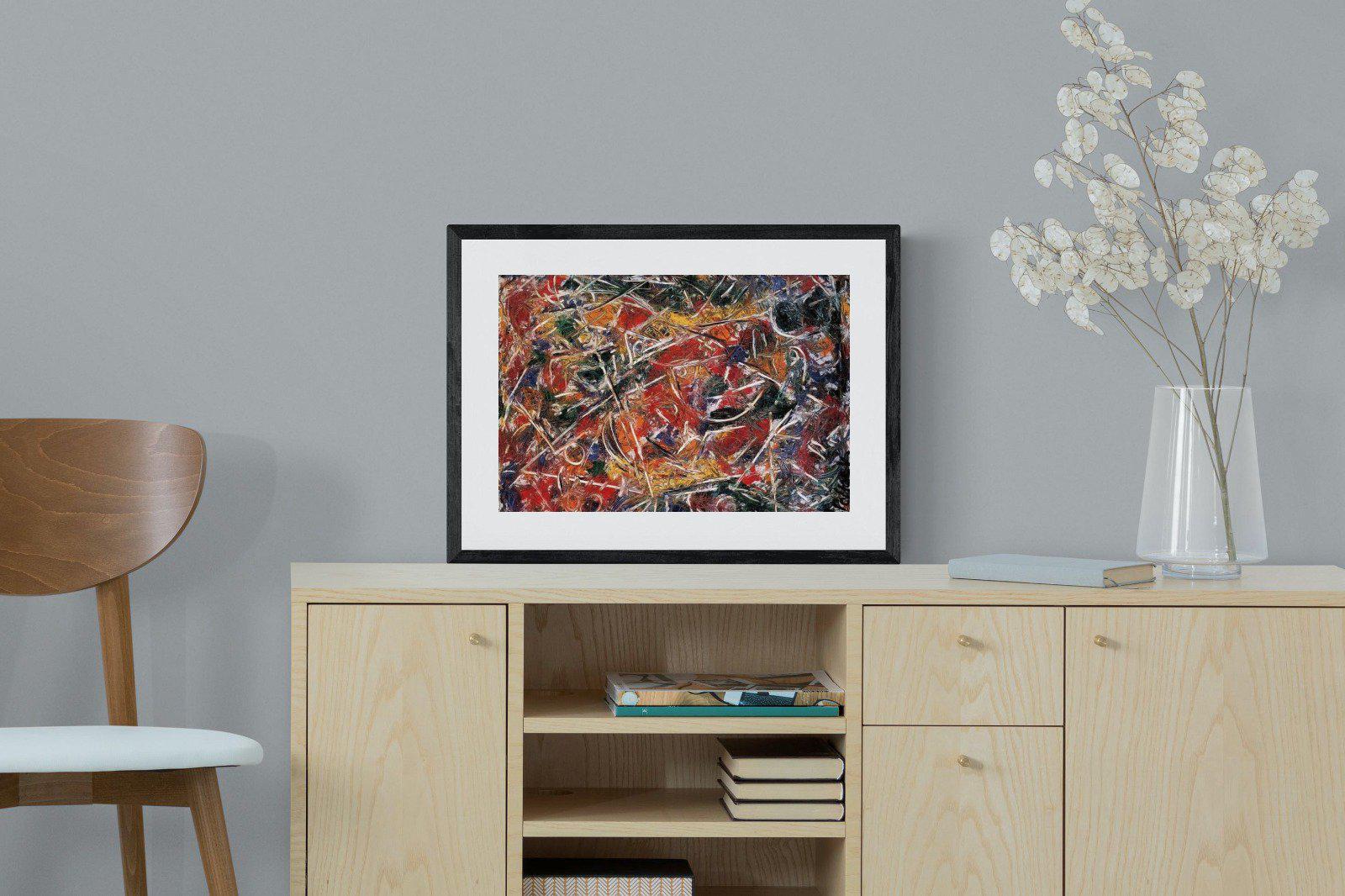 Croaking Movement-Wall_Art-60 x 45cm-Framed Print-Black-Pixalot