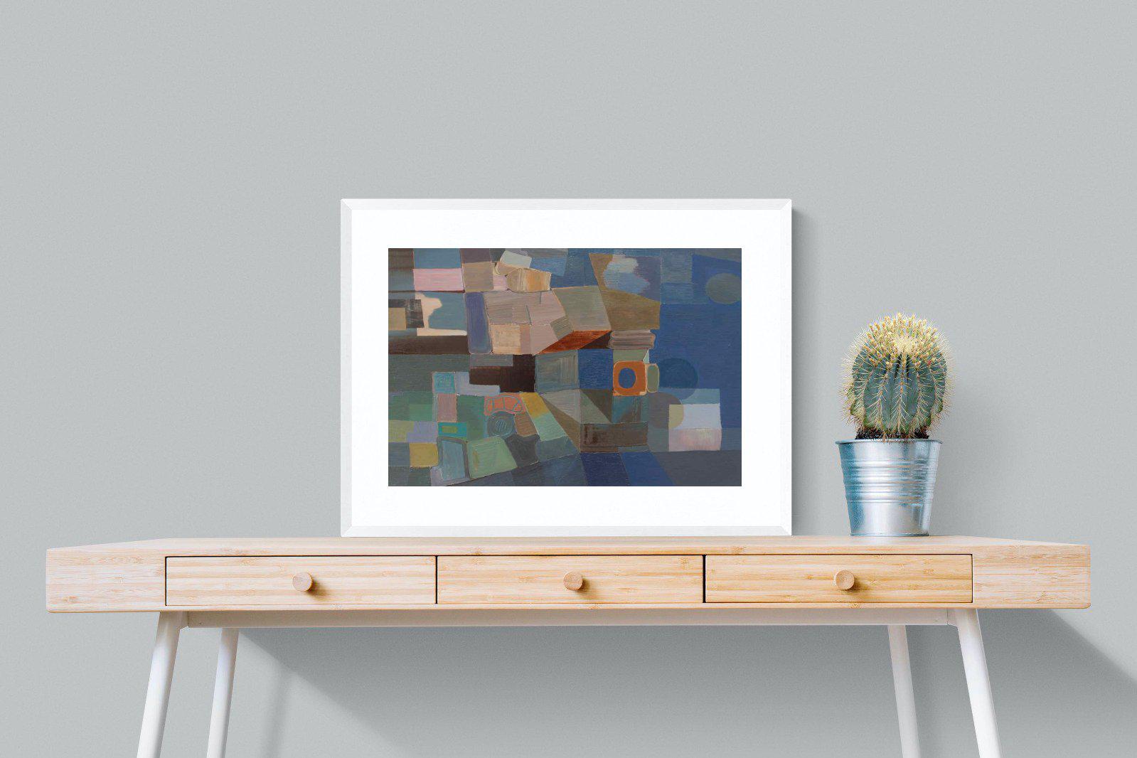 Cubist-Wall_Art-80 x 60cm-Framed Print-White-Pixalot