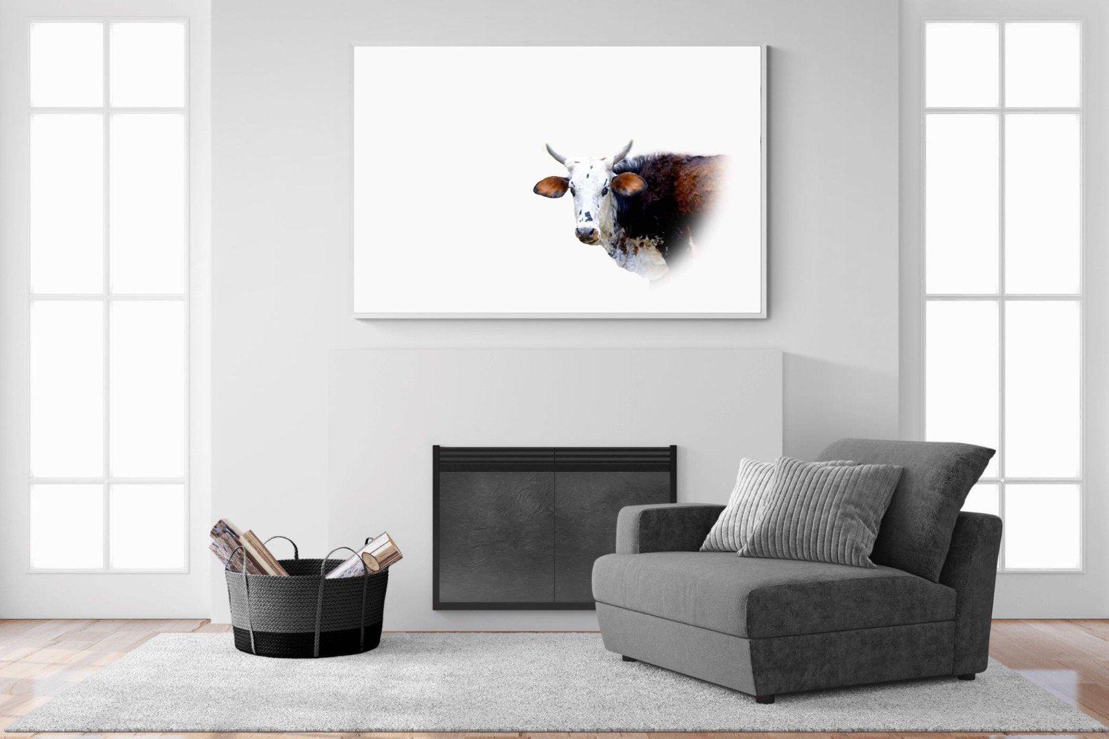 Curious Nguni-Wall_Art-150 x 100cm-Mounted Canvas-White-Pixalot