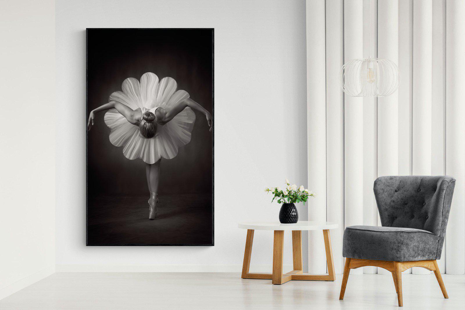 Curtsy-Wall_Art-130 x 220cm-Mounted Canvas-Black-Pixalot