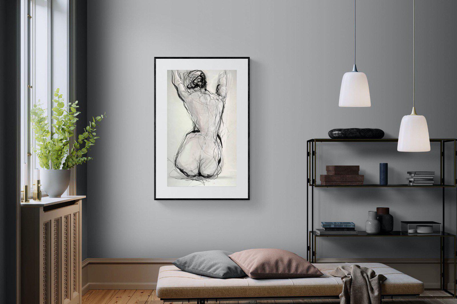 Curvy-Wall_Art-100 x 150cm-Framed Print-Black-Pixalot