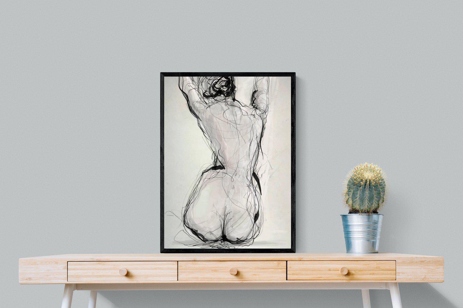 Curvy-Wall_Art-60 x 80cm-Mounted Canvas-Black-Pixalot