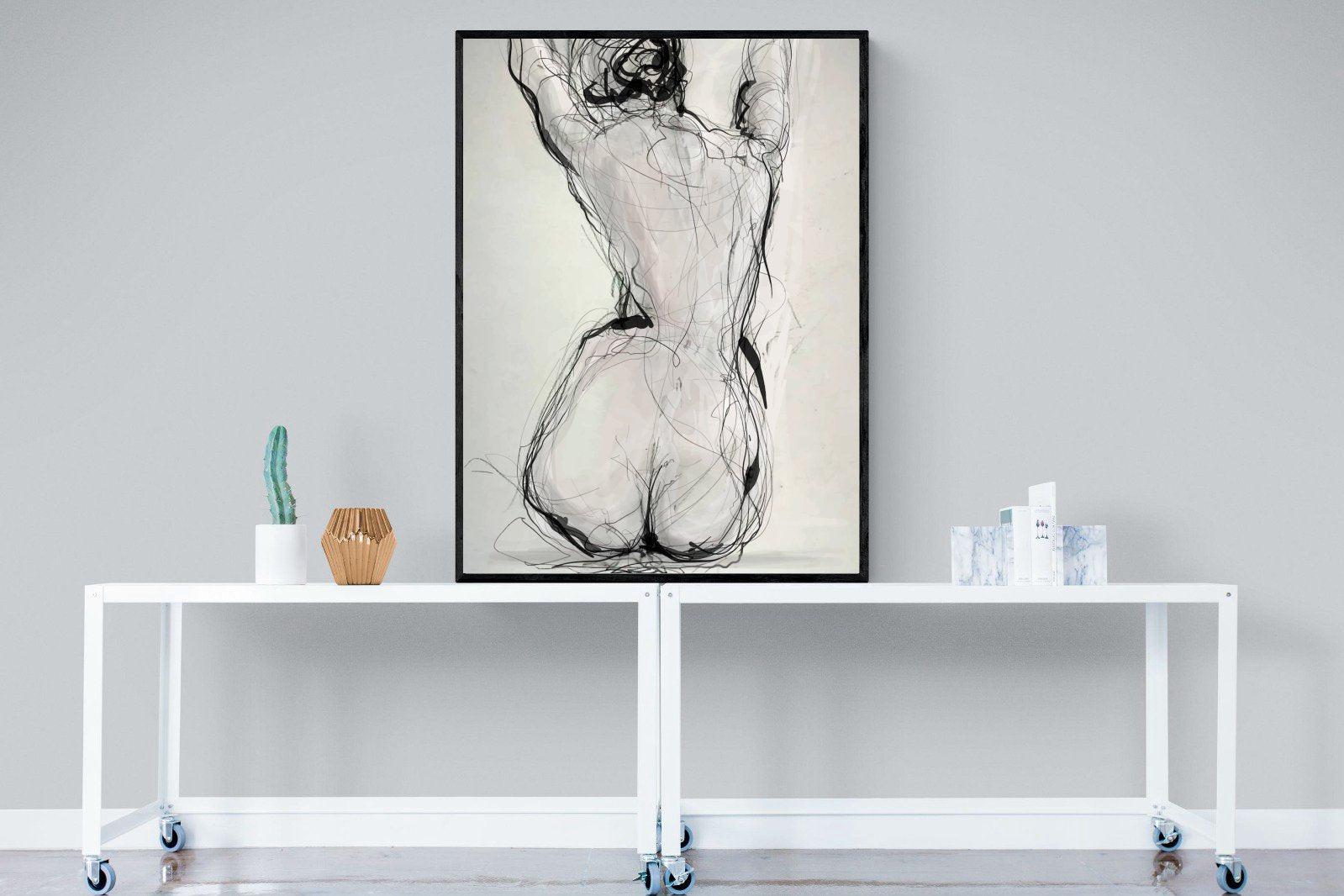 Curvy-Wall_Art-90 x 120cm-Mounted Canvas-Black-Pixalot