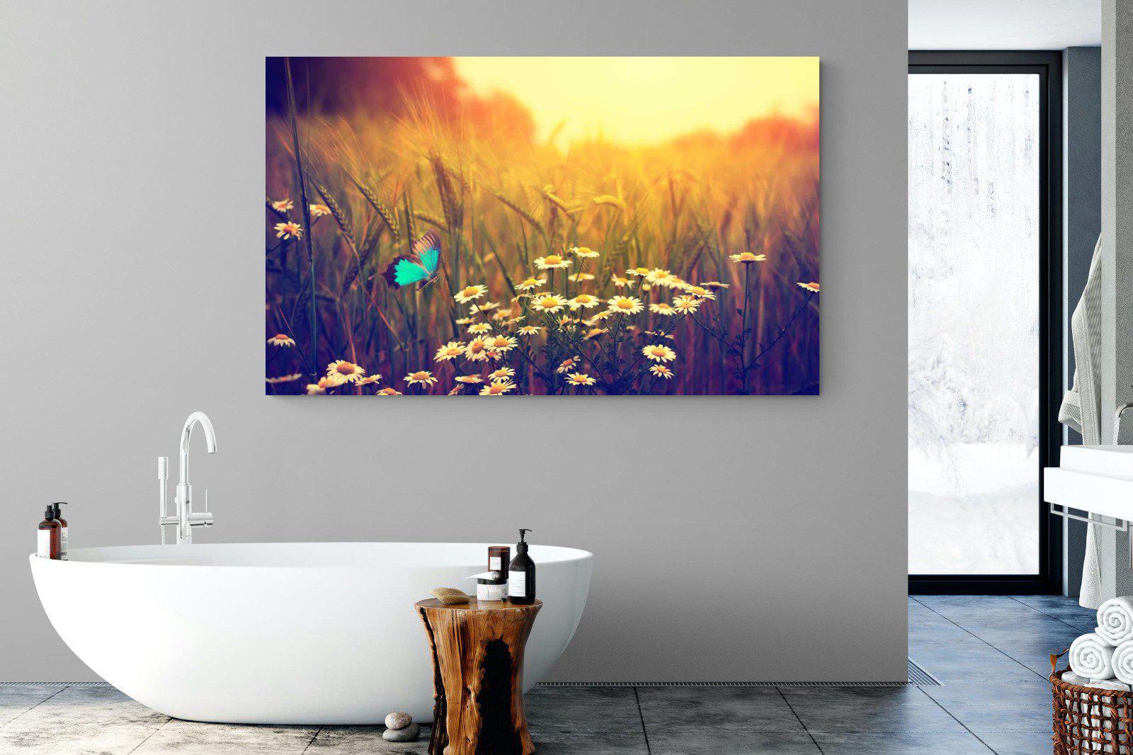 Daisy Flutter-Wall_Art-180 x 110cm-Mounted Canvas-No Frame-Pixalot