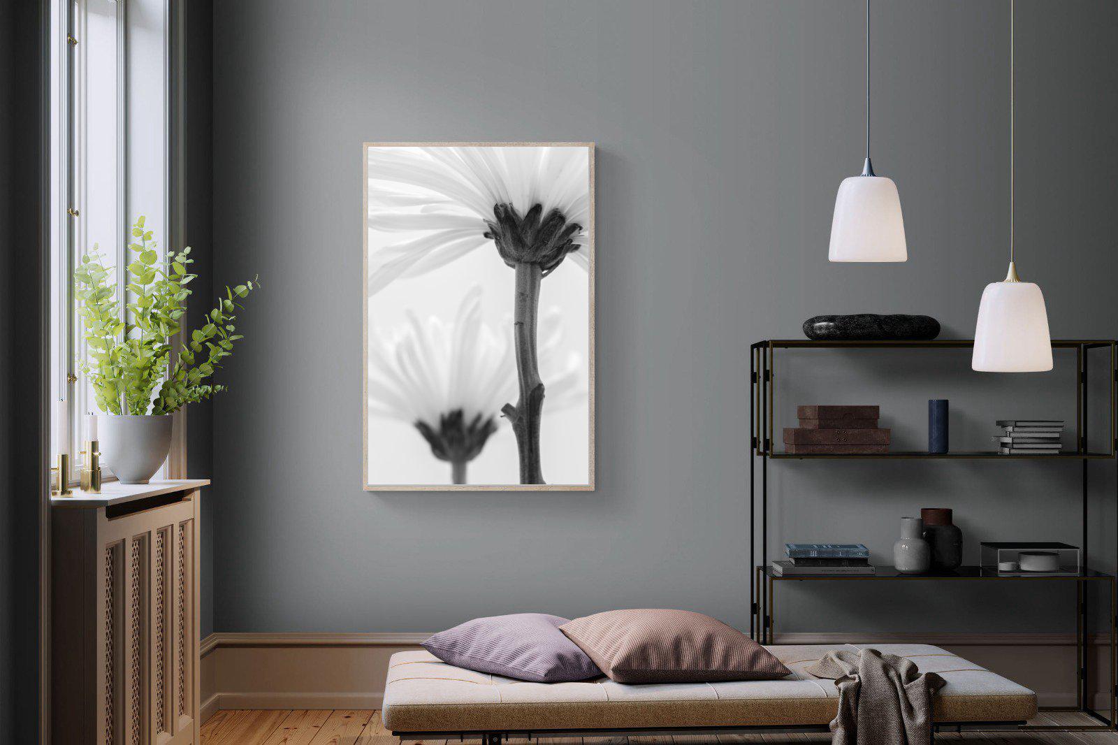 Daisy Stem-Wall_Art-100 x 150cm-Mounted Canvas-Wood-Pixalot