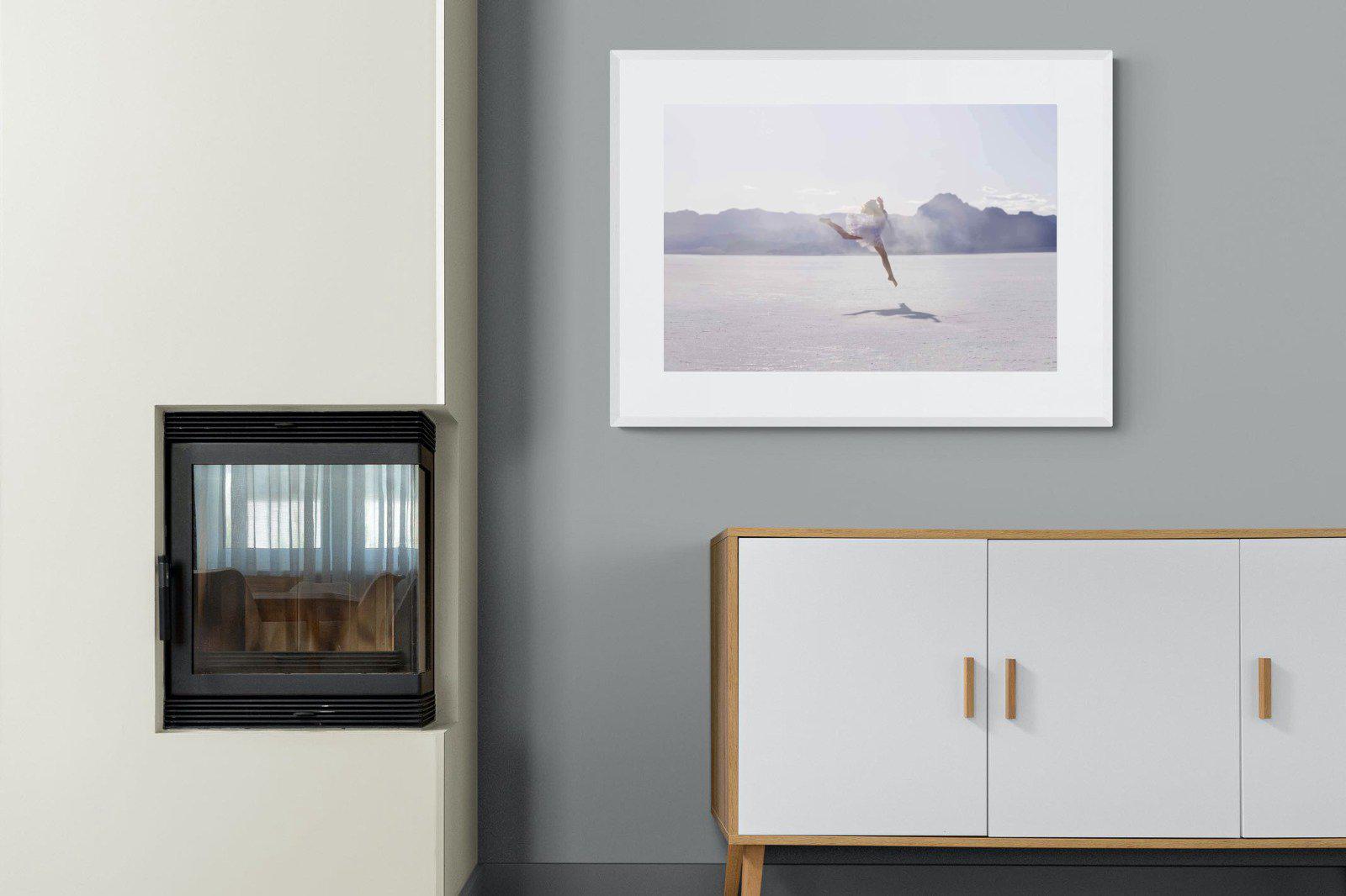 Dancing in the Desert-Wall_Art-100 x 75cm-Framed Print-White-Pixalot
