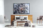 Dandelion Close Up-Wall_Art-150 x 100cm-Mounted Canvas-Black-Pixalot