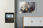 Dark Marble-Wall_Art-100 x 75cm-Mounted Canvas-White-Pixalot