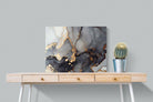Dark Marble-Wall_Art-80 x 60cm-Mounted Canvas-No Frame-Pixalot