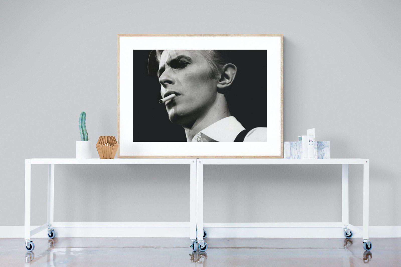 David Bowie-Wall_Art-120 x 90cm-Framed Print-Wood-Pixalot