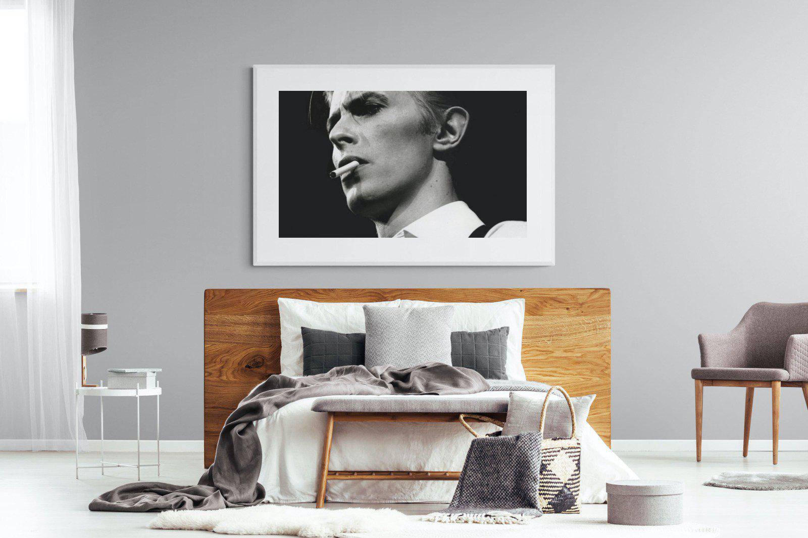 David Bowie-Wall_Art-150 x 100cm-Framed Print-White-Pixalot