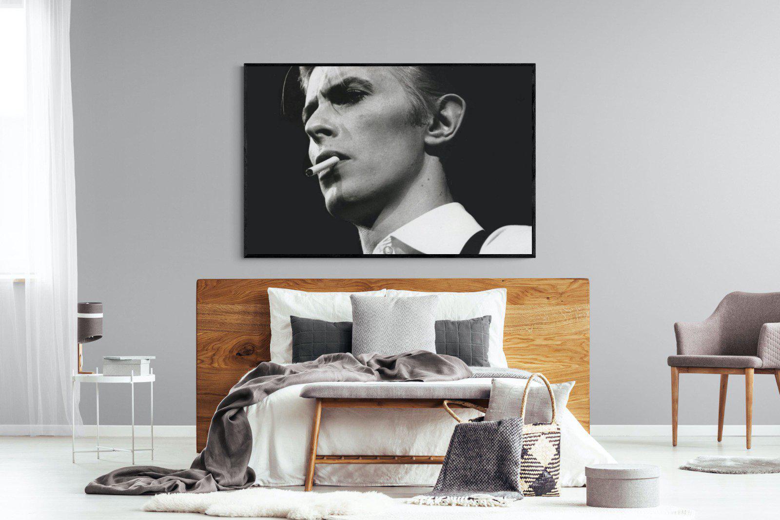 David Bowie-Wall_Art-150 x 100cm-Mounted Canvas-Black-Pixalot