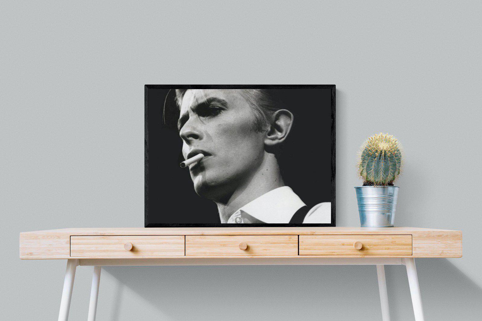 David Bowie-Wall_Art-80 x 60cm-Mounted Canvas-Black-Pixalot
