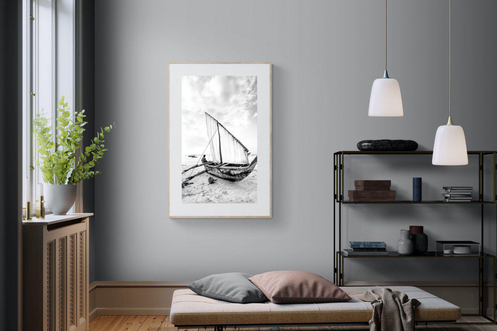 Dhow-Wall_Art-100 x 150cm-Framed Print-Wood-Pixalot