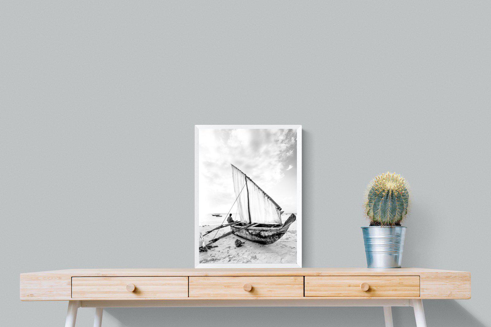 Dhow-Wall_Art-45 x 60cm-Mounted Canvas-White-Pixalot