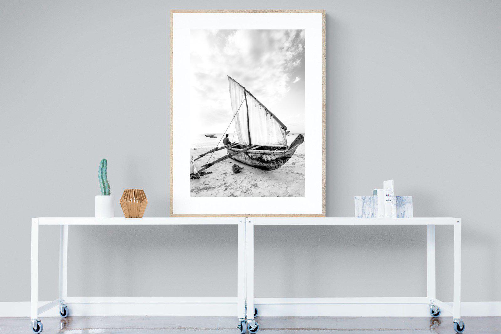 Dhow-Wall_Art-90 x 120cm-Framed Print-Wood-Pixalot