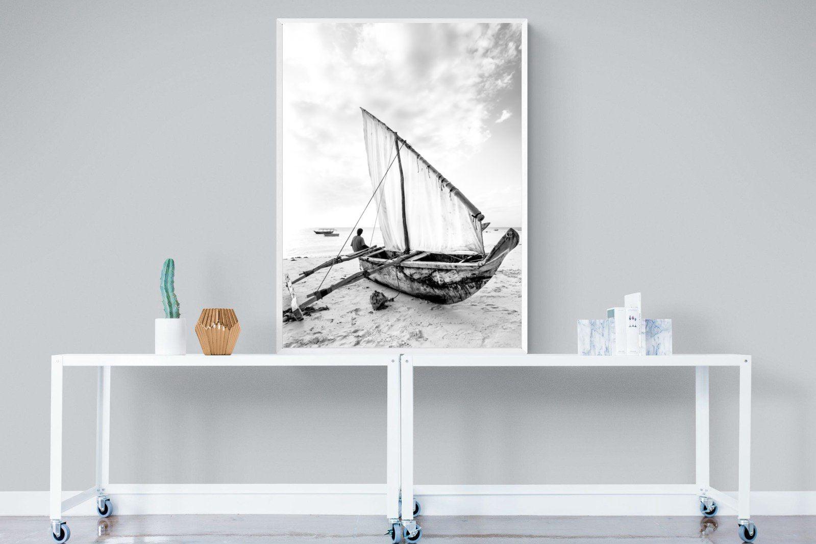 Dhow-Wall_Art-90 x 120cm-Mounted Canvas-White-Pixalot