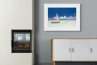 Dhow on Blue-Wall_Art-100 x 75cm-Framed Print-White-Pixalot