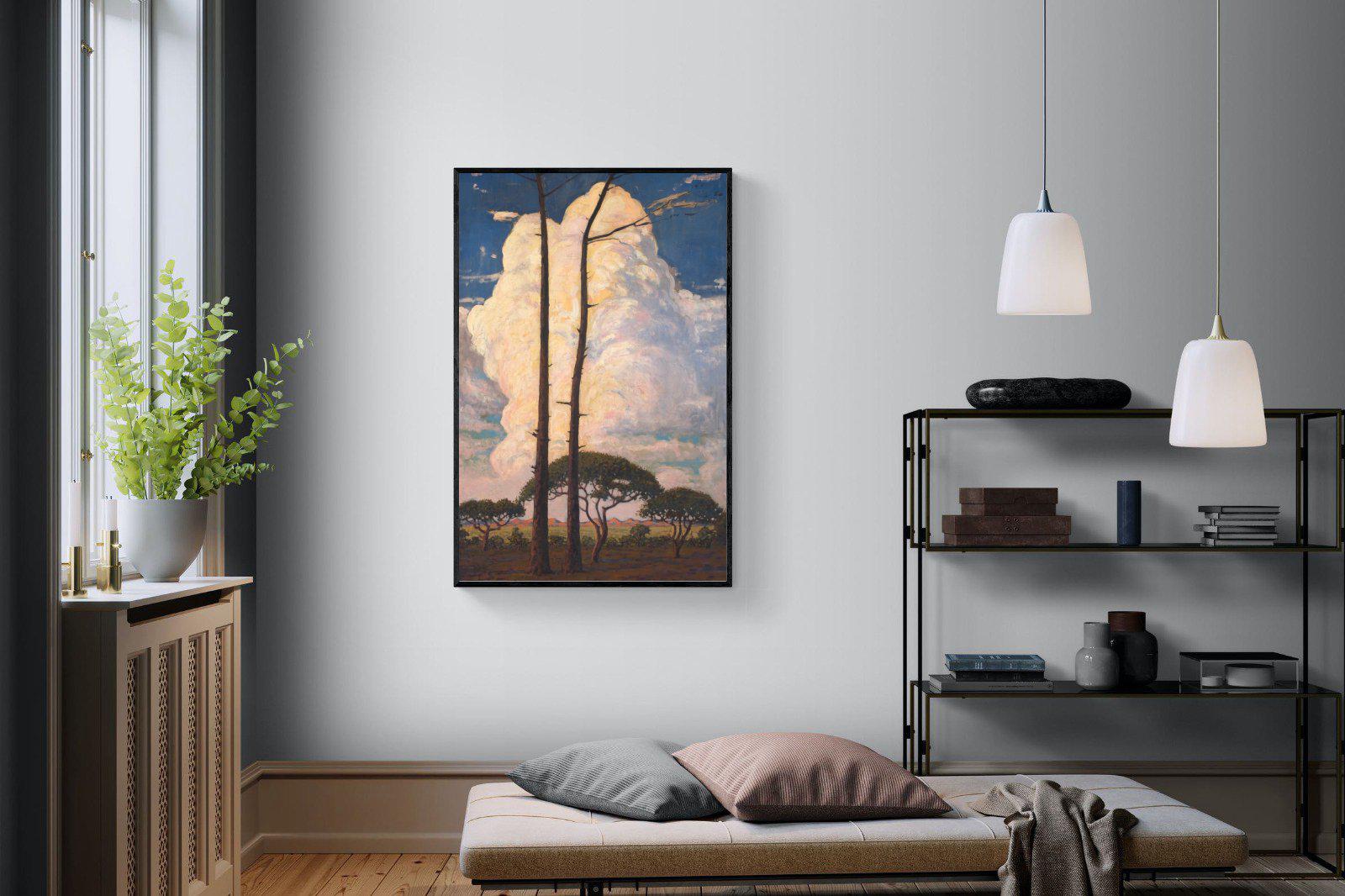 Die Wolk-Wall_Art-100 x 150cm-Mounted Canvas-Black-Pixalot