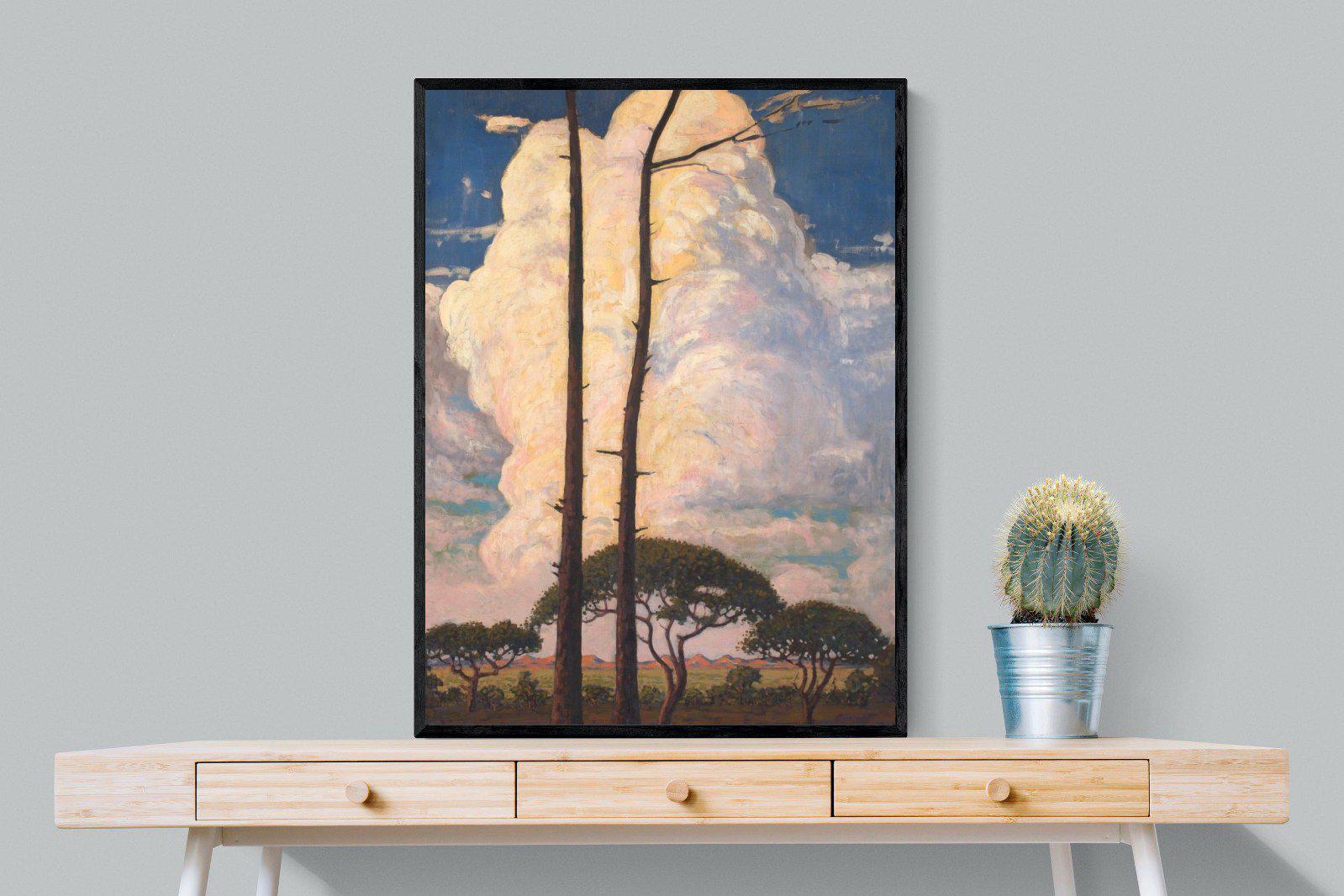 Die Wolk-Wall_Art-75 x 100cm-Mounted Canvas-Black-Pixalot